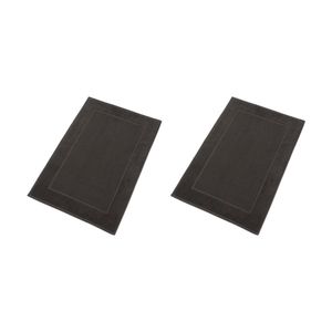 2PK Christy Sovereign Bath Mat Combed Cotton 1000GSM Plush Luxurious Graphite