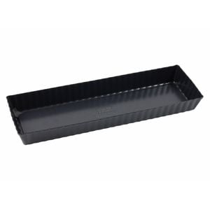 Bakers Secret Slim Rectangular Loose Base Tart Quiche Pan Non Stick 35x11cm