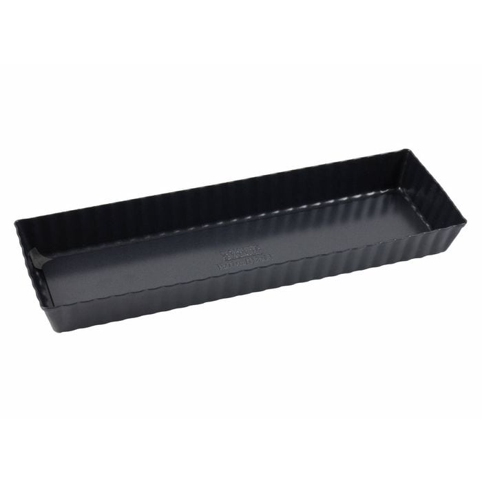 Bakers Secret Slim Rectangular Loose Base Tart Quiche Pan Non Stick 35x11cm