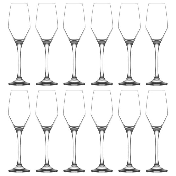LAV Ella Glass Champagne Flutes - 230ml - Pack of 12