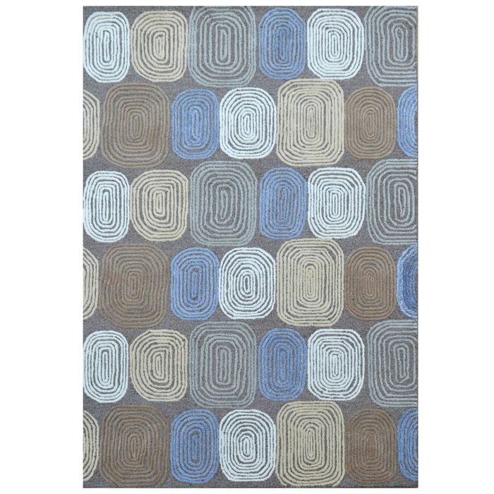 Handmade  Brook Wool Rug-6366-Brown Multi-110X160cm