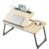 Catzon Laptop Desk For Bed With Usb Charge Port & 5 Different Angles For-white Maple