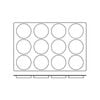 Frenti Silicon Mould Disco 12 Cup - Cup Size 120 x 22mm / 120ml - Black