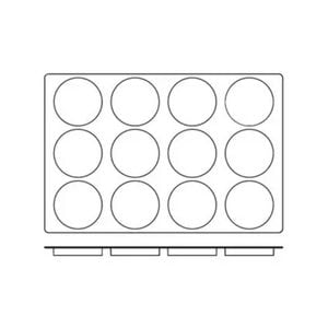 Frenti Silicon Mould Disco 12 Cup - Cup Size 120 x 22mm / 120ml - Black