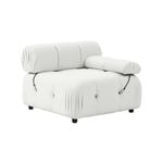 Foret 1 pc Arm Seat Modular Tufted Velvet Sofa Lounge Couch Furniture Home Beige