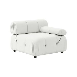 Foret 1 Pc Arm Seat Modular Tufted Velvet Sofa Lounge Couch Furniture Home Beige