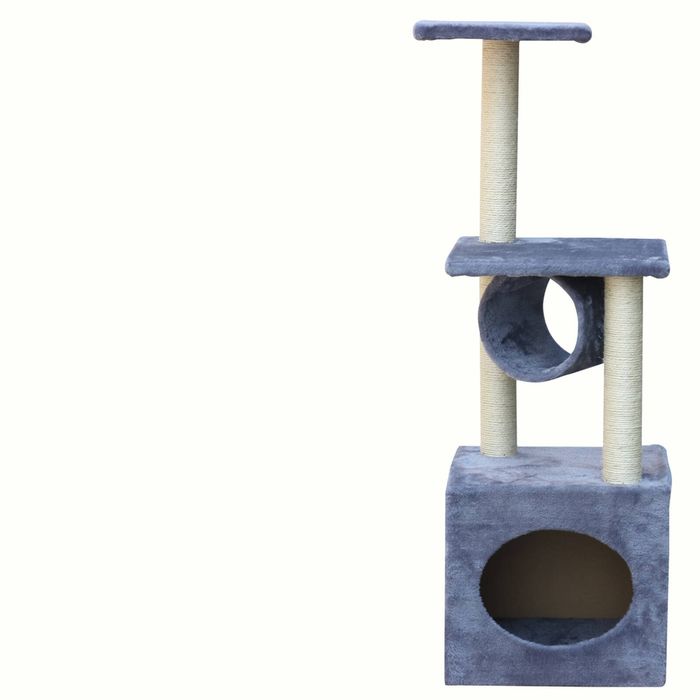 YES4PETS 112 cm Grey Cat Kitten Scratching Post Tree Scratcher Pole