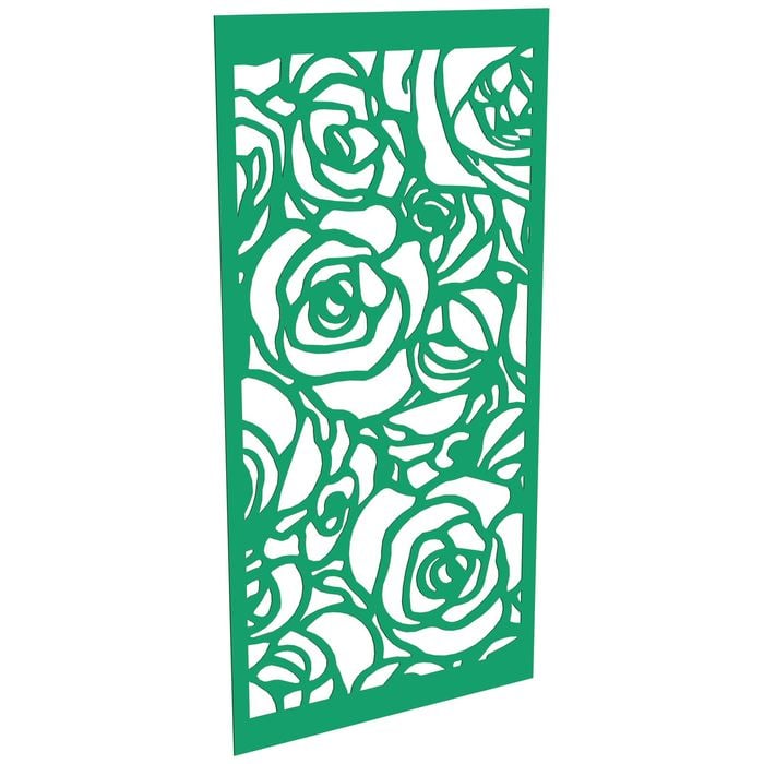 ProtectorAl 300-1200 x 1201-2400mm Light Green/Gloss White Roses Unframed Composite Deco Panel