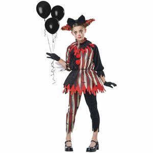 Dark Circus Clown Horror Psycho Killer Halloween Child Girls Costume XL