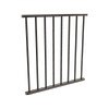 ProtectorAl 0350 – 900 mm W x 950 mm H Black Aluminium Flat Top Round Picket Balustrade Panel - 350-900mm Black