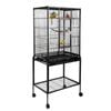 Bird Cage Parrot Aviary Pet Stand-alone Budgie Perch Castor Wheels Large 135cm