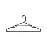 All Set Black Plastic Tube Clothes Hangers - 10 Pack