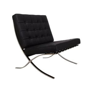 Black Barcelona Chair - Classic Version - Replica
