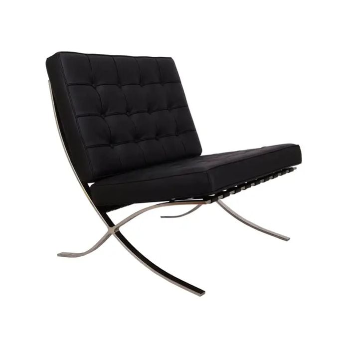 Black Barcelona Chair - Classic Version - Replica