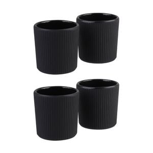2x 2pc Teaology Cast Iron Heat Retaining Tea Cup Set Serenity Black 120ml