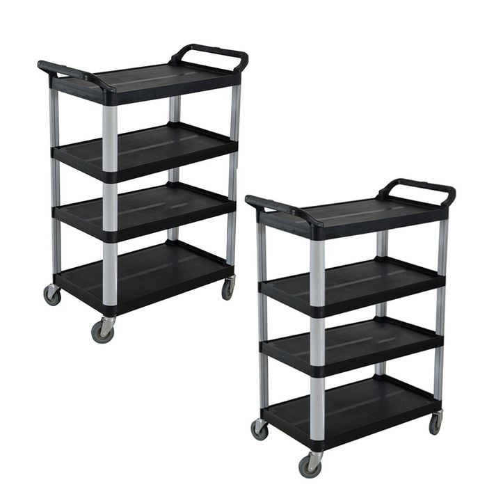 SOGA 2X 950x500x1270mm 4 Tier Food Trolley-Black