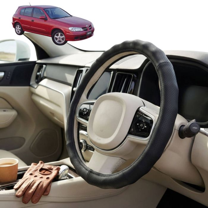 Australian Goose Steering Wheel Cover for Nissan Pulsar 2000 - 2005 (N16) Circle Black