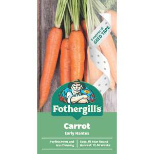 Fothergill's Carrot Early Nantes Seed Tape