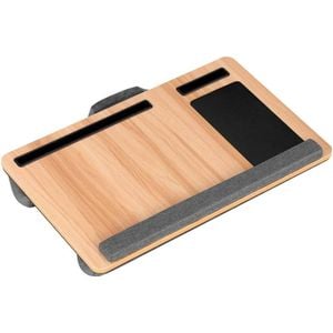 Catzon Lap Desk With Wrist-rest Phone Slot Mouse Pad Fits Up To 17in Laptop-wood Grain