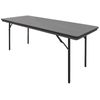 Bolero Folding Banquet Table Abs Rectangular Grey 6ft Portable