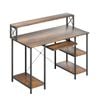 Levede Computer Desk with Keyboard Tray Brown