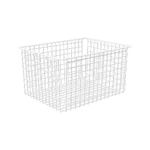 Flexi Storage Home Solutions 410 x 285 x 535mm White 3 Runner Wire Basket