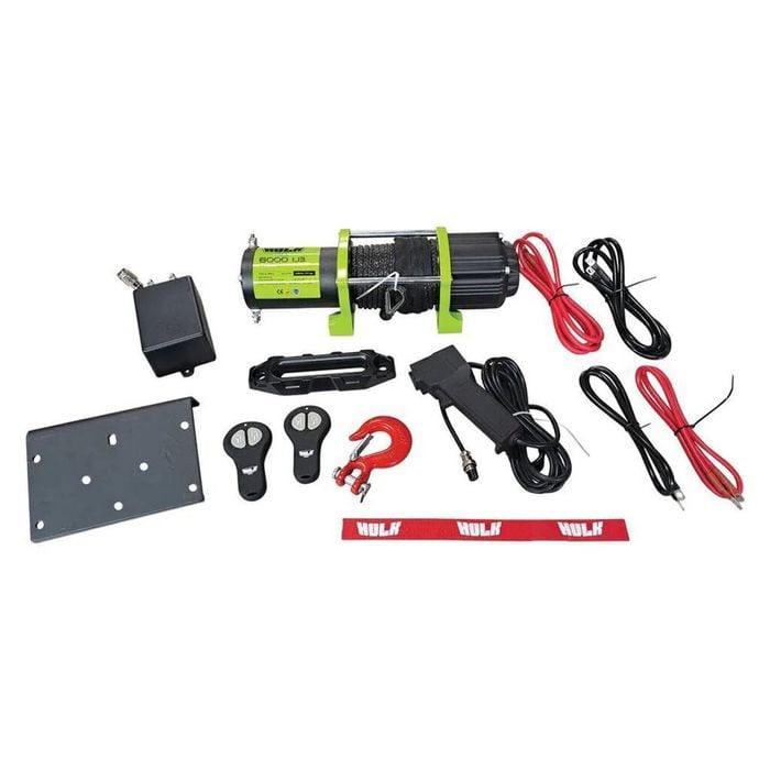 Hulk Genesis UV-Resistant Synthetic Rope ATV UTV Winch Set 6000LB