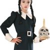 The Addams Family Wednesday Wig Plaited Long Child Halloween Costume Black