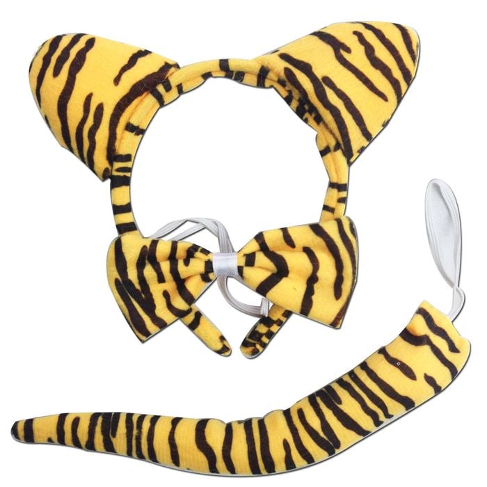 3pcs Set Animal Costume Dress Up Party Bow Tie Tail Ears Book Week Tiger