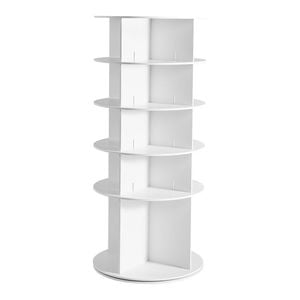 VEVOR 5 Tiers Rotating Shoe Rack Tower White 360°Spining for Bedroom