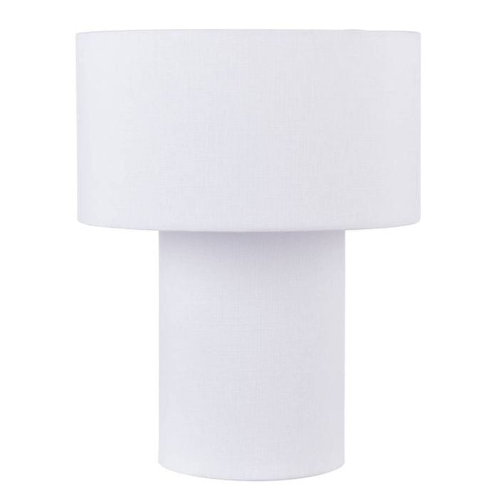 Emporium Hendrix Fabric Table Lamp - White
