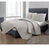 Ramesses 3 Piece Chic Embossed Comforter Set Silver Queen