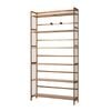 Oikiture 6-tier Bamboo Bookshelf Bookcase Adjustable Display Shelf Storage Rack