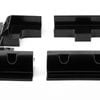 Exotronic Black Solar Panel ABS Plastic Corner plus Mid Brackets