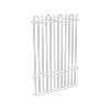 ProtectorAl 350  1200 x 1800mm Pearl White Aluminium Loop And Spear Pool Fence Panel With Mid Rail