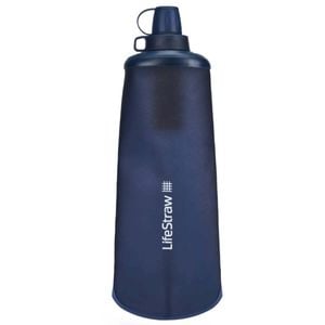 Lifestraw 1l Peak Collapsible Squeeze Bottle With Filter Mountain Blue