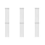 6x 6pc Appetito Chrome Skewers 8"/20cm Home Kitchen Cooking