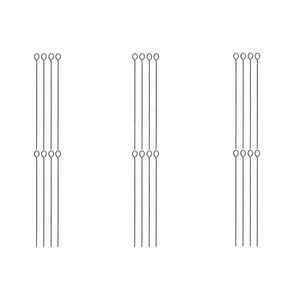 6x 6pc Appetito Chrome Skewers 8"/20cm Home Kitchen Cooking