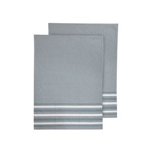 Ladelle Lennox Set of 2 Kitchen Towels - Ice Blue
