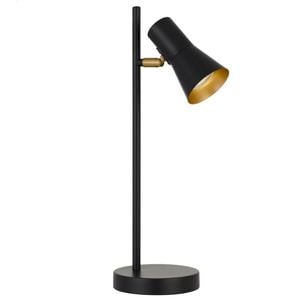 Telbix Verik Modern Table Desk Lamp Light Metal Black Satin