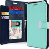 Goospery For Apple iPhone 17 Air Rich Diary Wallet Flip Case Leather Card Slots Magnetic Cover (Aqua)