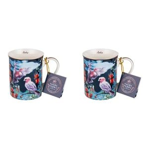 2PK Australian Flora Galah 360ml Coffee Mug New Bone China