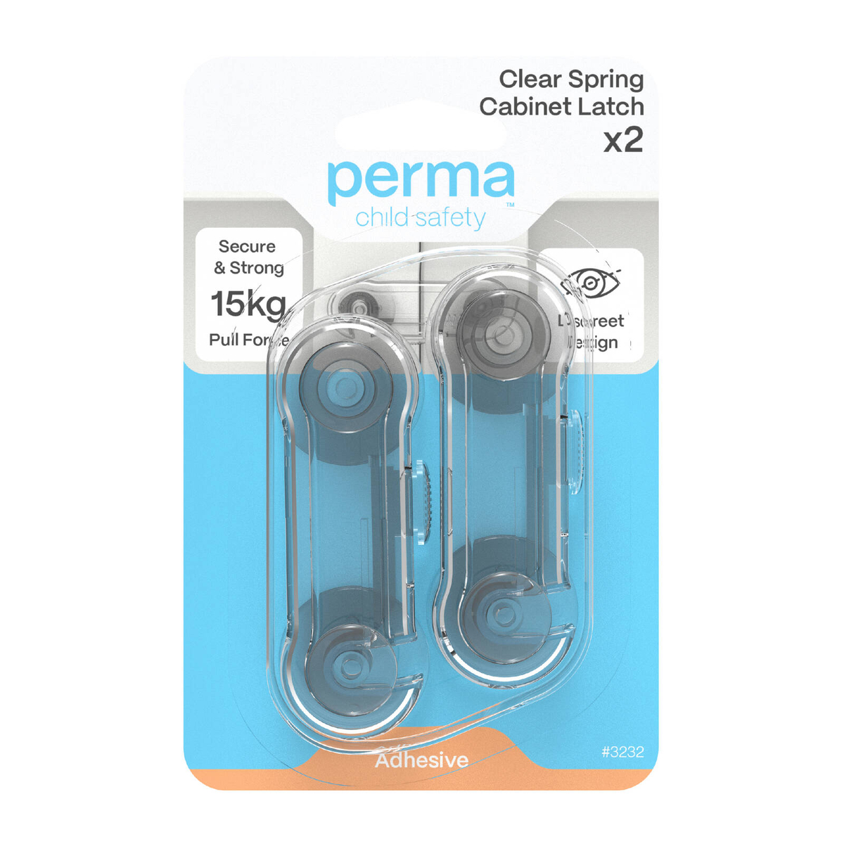 Perma Child Safety Clear Spring Cabinet Latches - 2 Pack - Bunnings ...