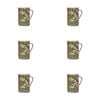 6PK LVD Ceramic Coffee Mug Paisley Fleur Home/Kitchen Drinkware 11cm Assorted