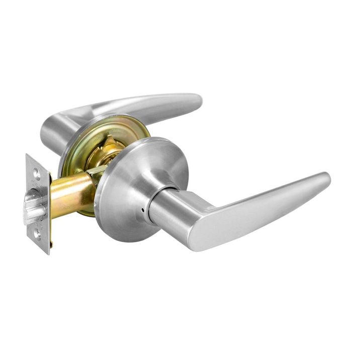 Delf Satin Chrome Pomona Passage Lever Set