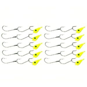 10x 40g TT Lures Bait Trolling Size 7/0 Tarpon Hooks Mackeral Rig - Charteuse