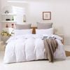 Dreamaker Tufted Washed Vintage Cotton Quilt Cover Set Darvo White Double Bed