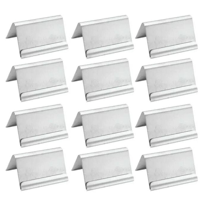 Trenton A-Frame Stainless Steel Buffet Card Holder 60mm - Set of 12