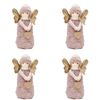 4PK Urban Rosie Girl Standing Christmas Decoration 25cm Pink/Gold