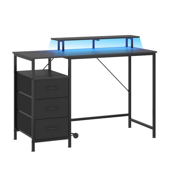 Advwin 120cm Computer Desk Reversible Gaming Desk Computer Table Gaming ...
